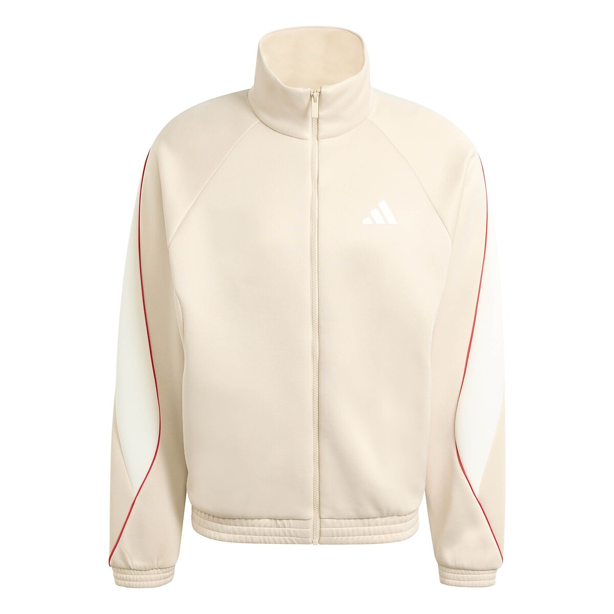 Sweat zippé col montant graphique beige, ADIDAS SPORTSWEAR