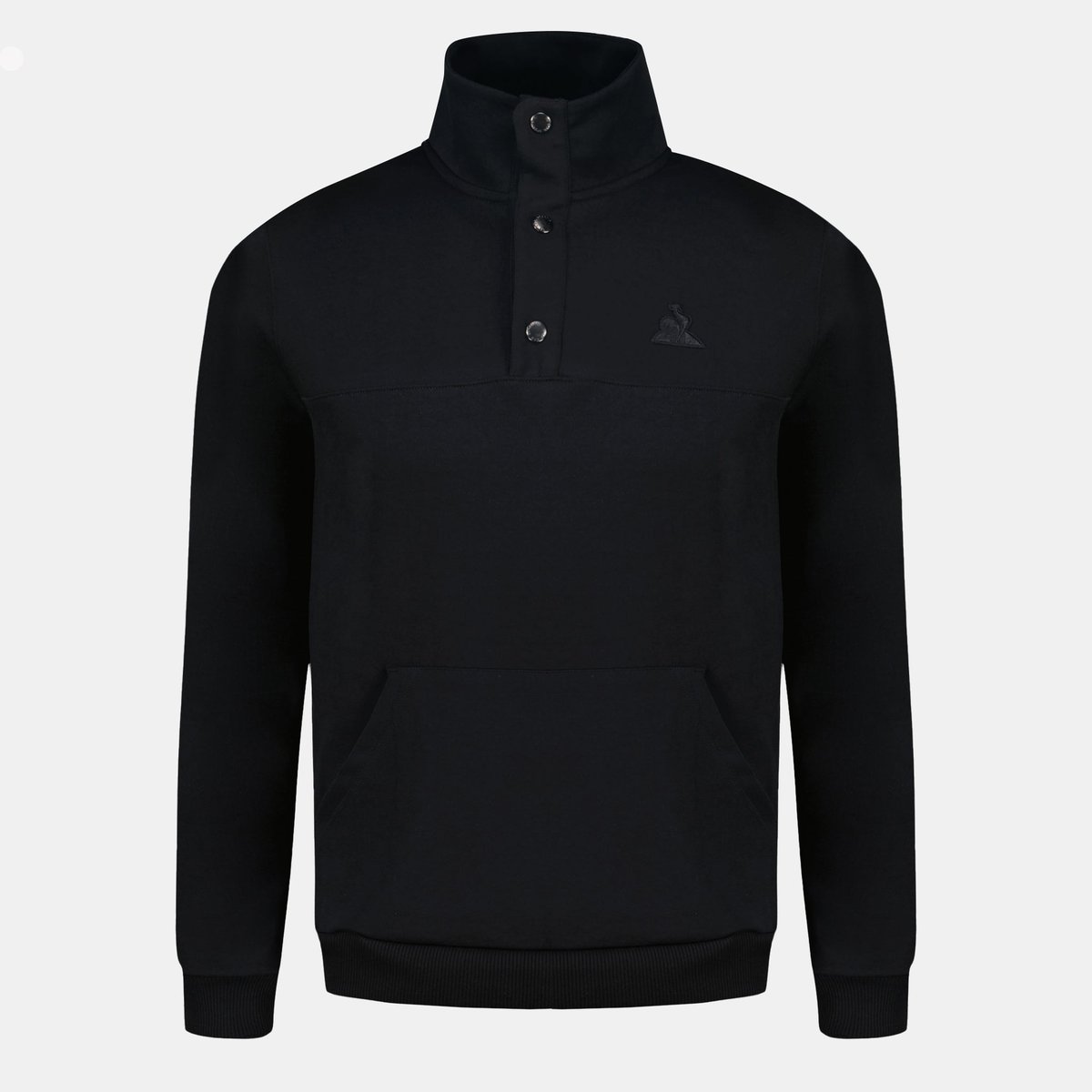 Sweat boutonné Essentiel en double face Essentiels ton/ton black, LE COQ SPORTIF