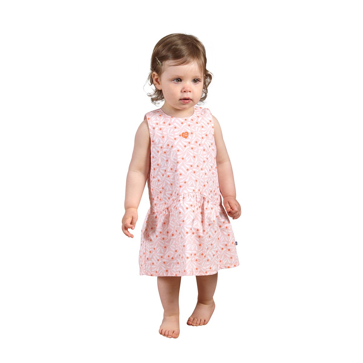 Robe laura voile sans manches bebe blanc, SUCRE D'ORGE