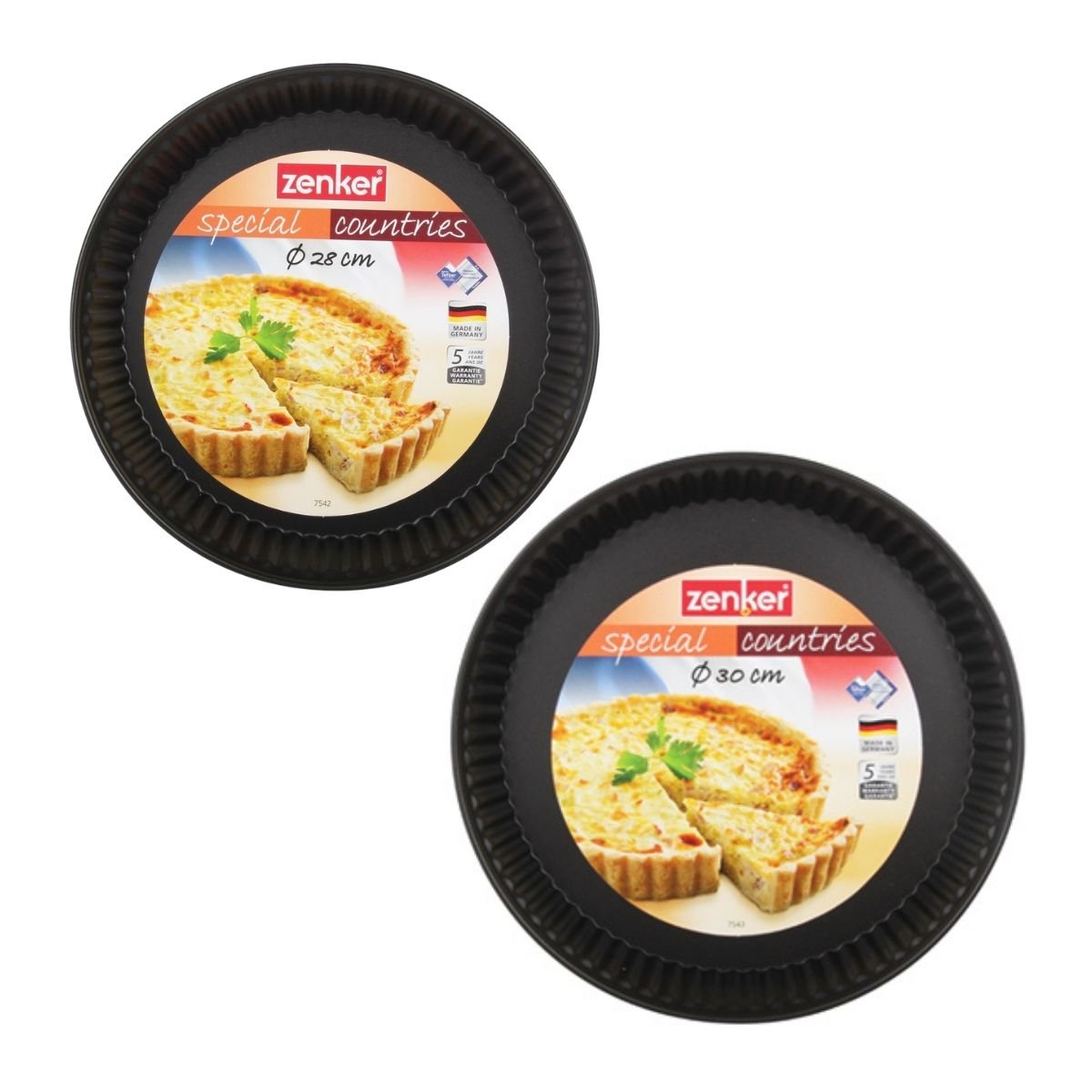 2 moules tartes ou quiches SPECIAL COUNTRIES noir, ZENKER
