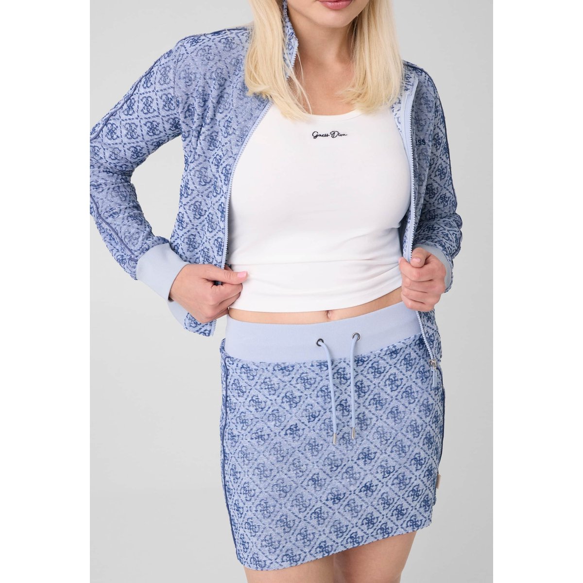 Mini-Jupe Avec Logo 4G blau multi, GUESS
