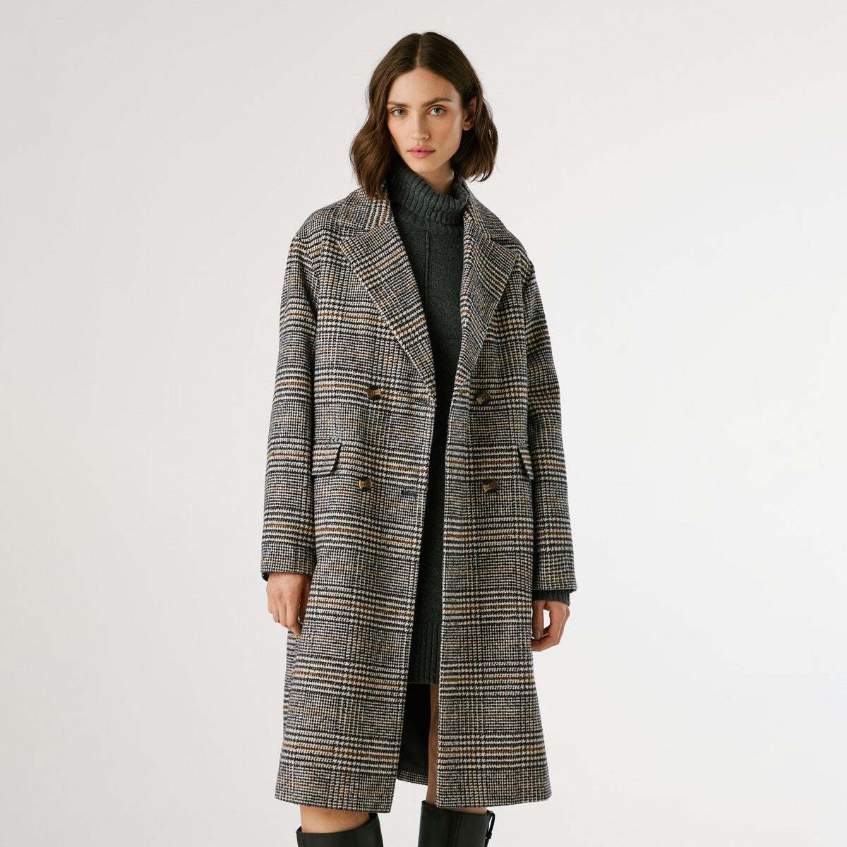 Manteau Pied-De-Poule rose, PEPE JEANS
