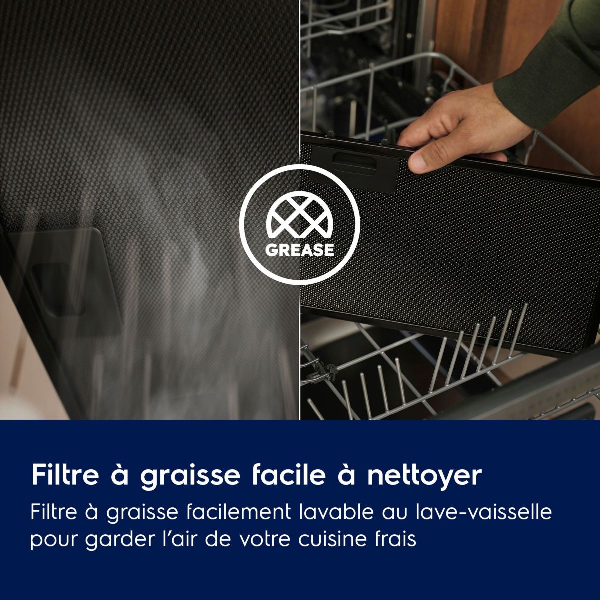 Hotte décorative murale LFT816K couleur unique, ELECTROLUX