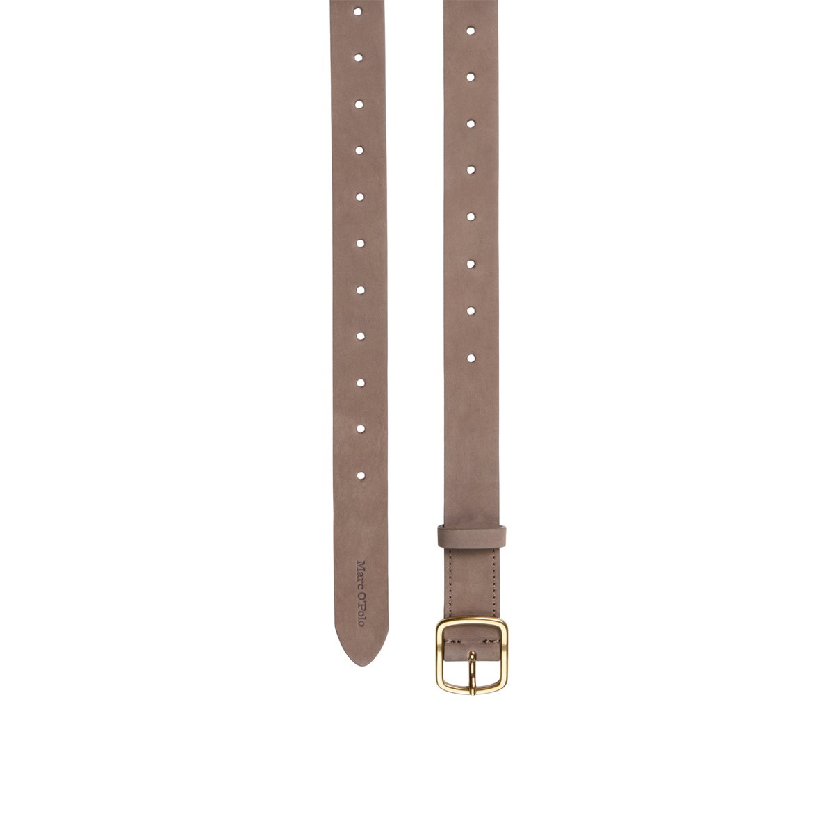 Ceinture en cuir nubuck italien marron clair, MARC O'POLO