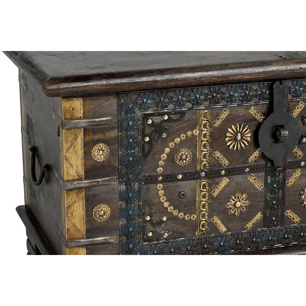 Coffre bronze marron, DECORATION D’AUTREFOIS