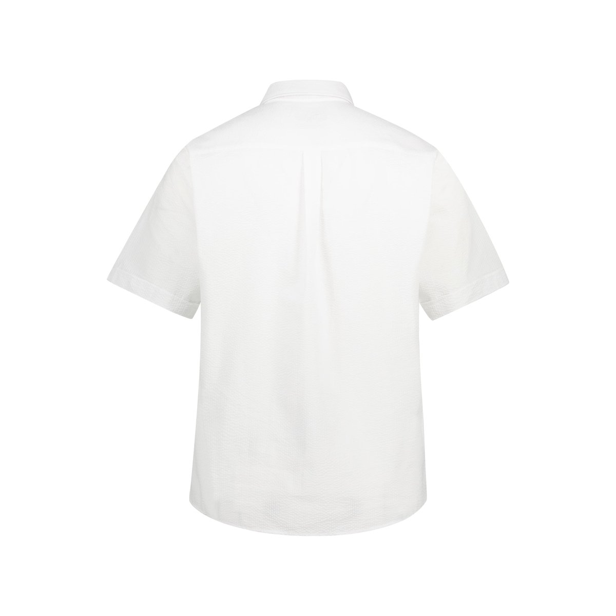 Chemise en seersucker à rayures. Manches blanc neige, JP1880