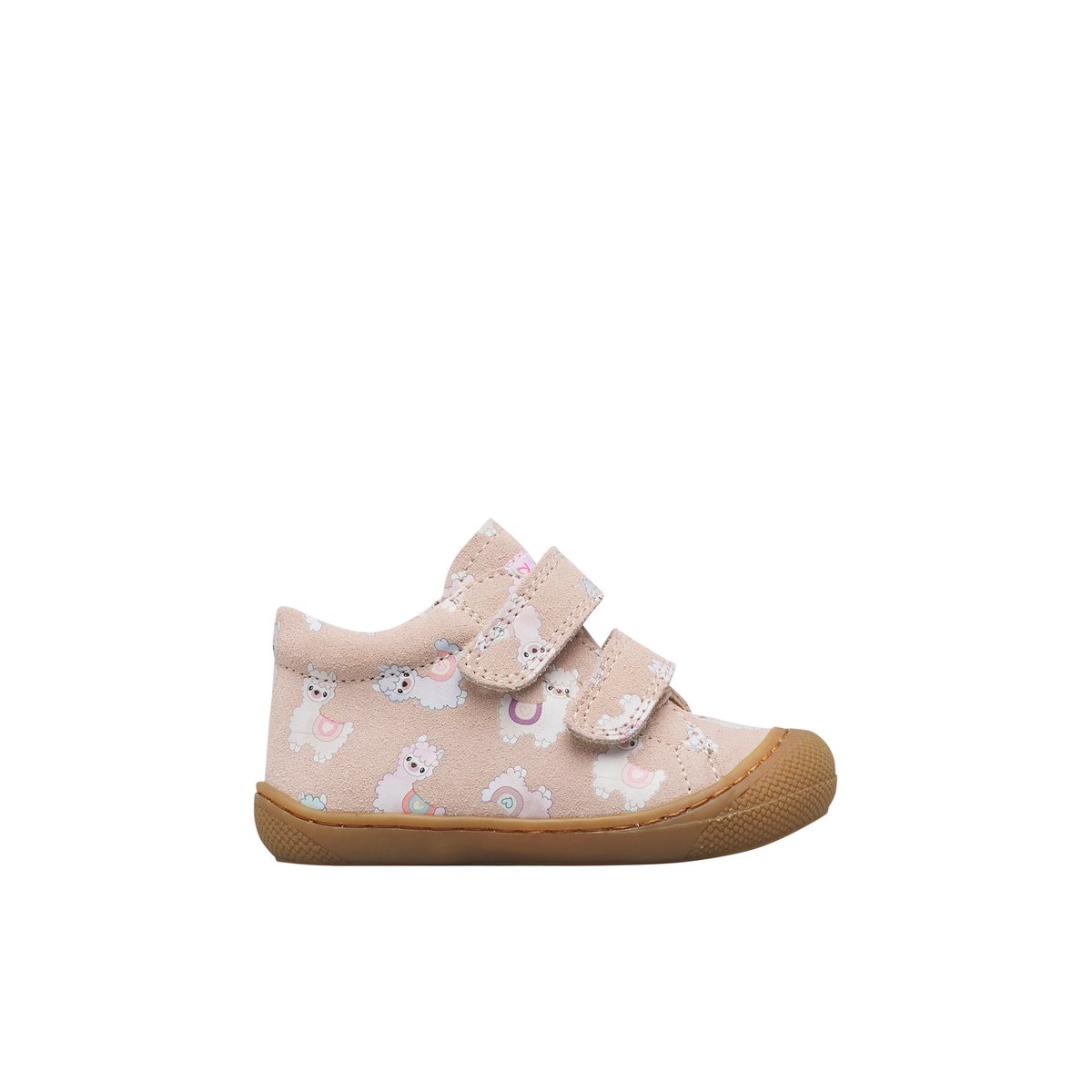 Chaussures premiers pas en suède COCOON VL rose poudré-céleste, NATURINO