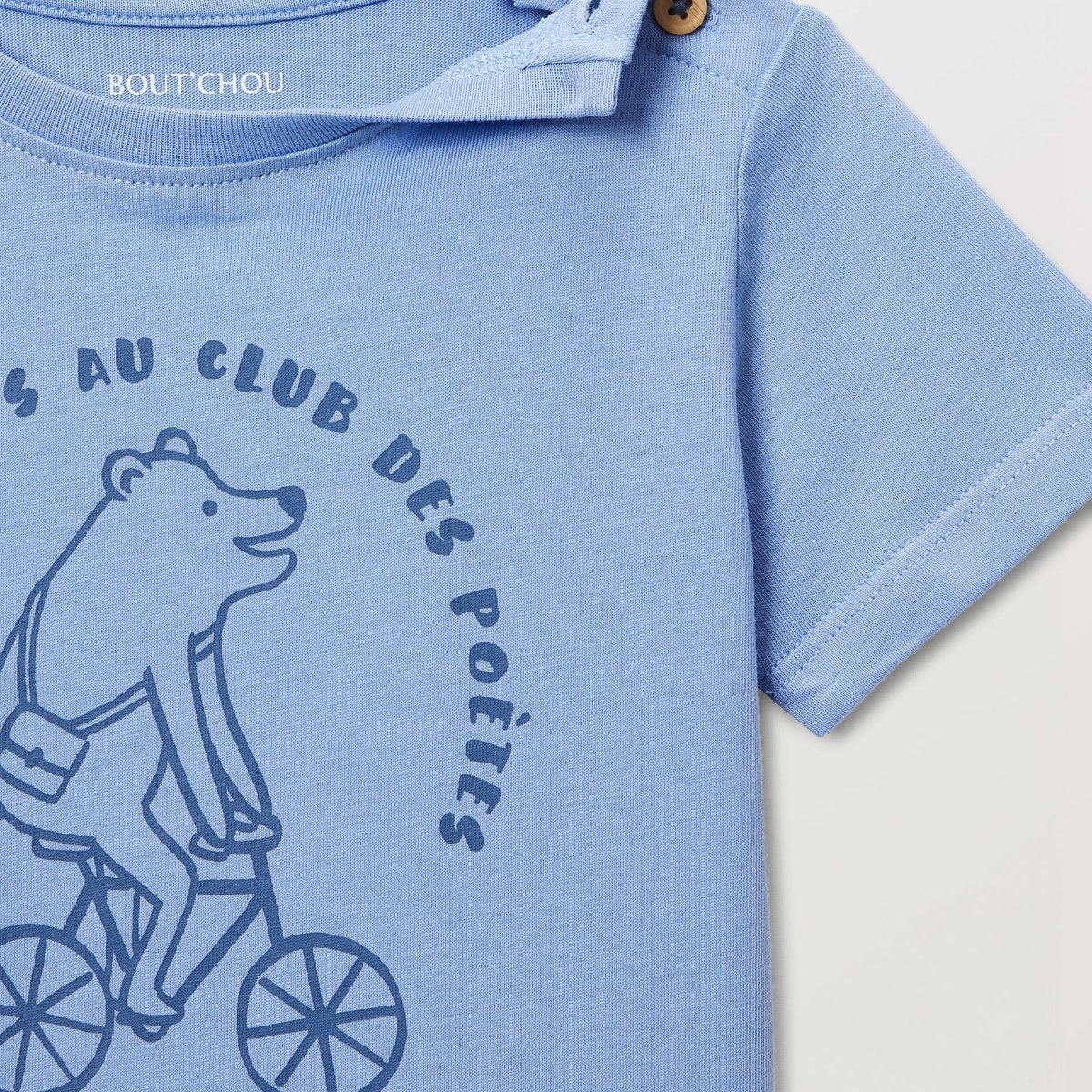 T-shirt manches courtes imprimé en coton BIO GOTS hydrangea, BOUT'CHOU