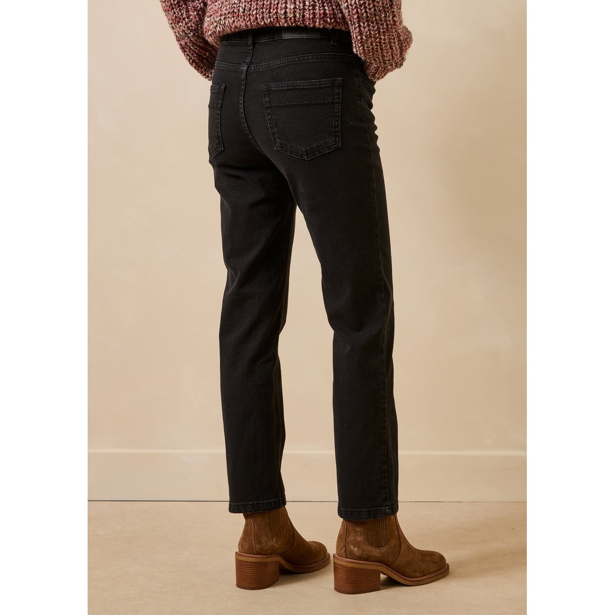 Jean slim en coton biologique dark black, LA FEE MARABOUTEE