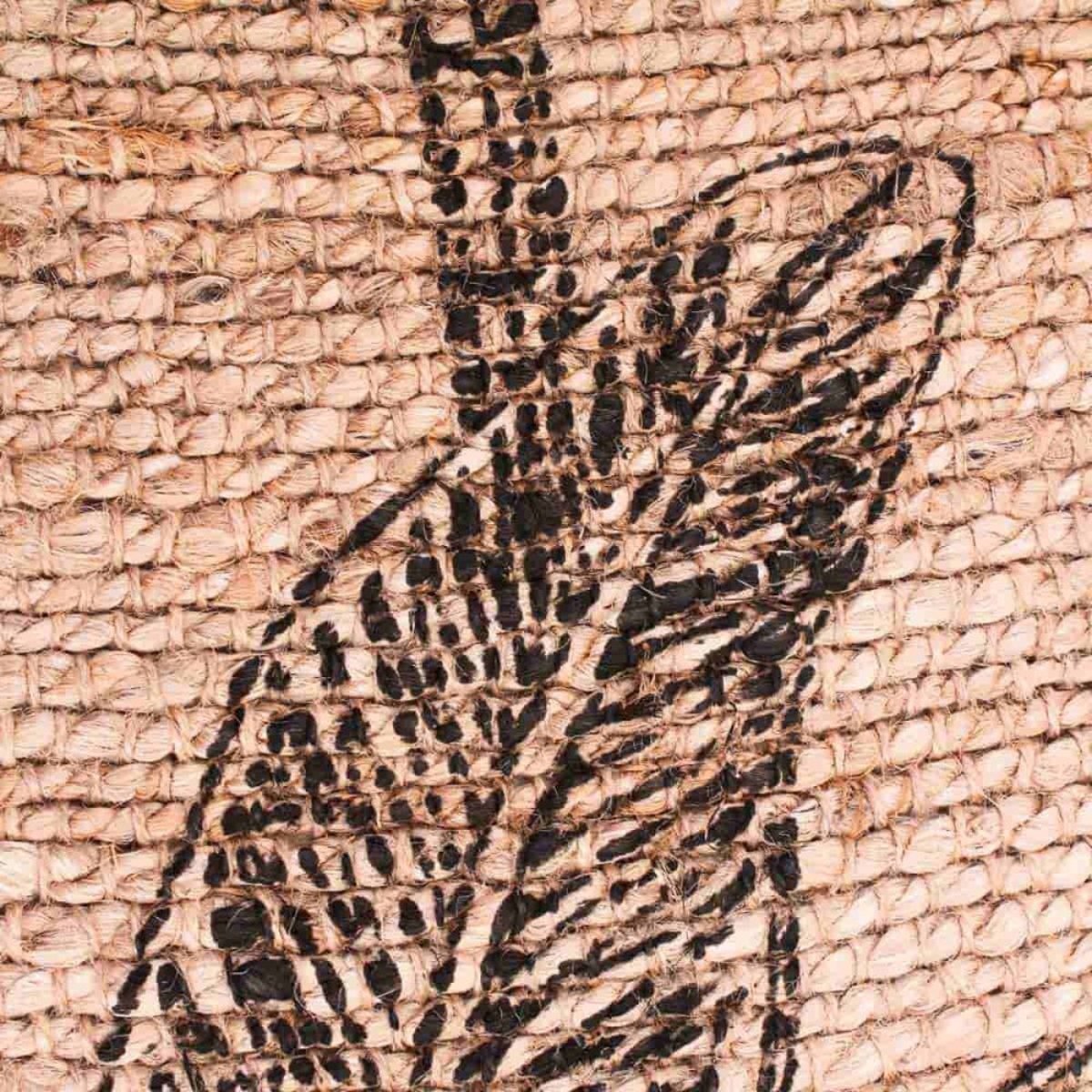 Tapis en jute imprimé jungle 120x170cm beige, ORNAMI