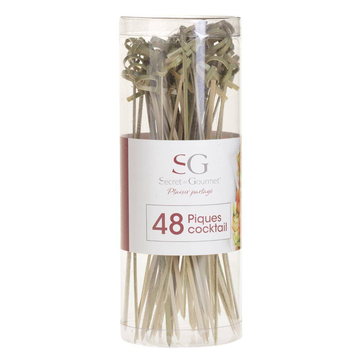 Lot de 48 piques BAMBOU CUISINE marron, 5FIVE SIMPLY SMART
