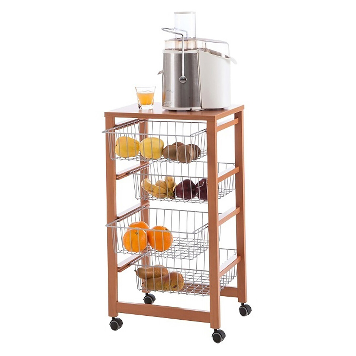 Carrello da cucina - Ginger legno scuro, EUROPE & NATURE