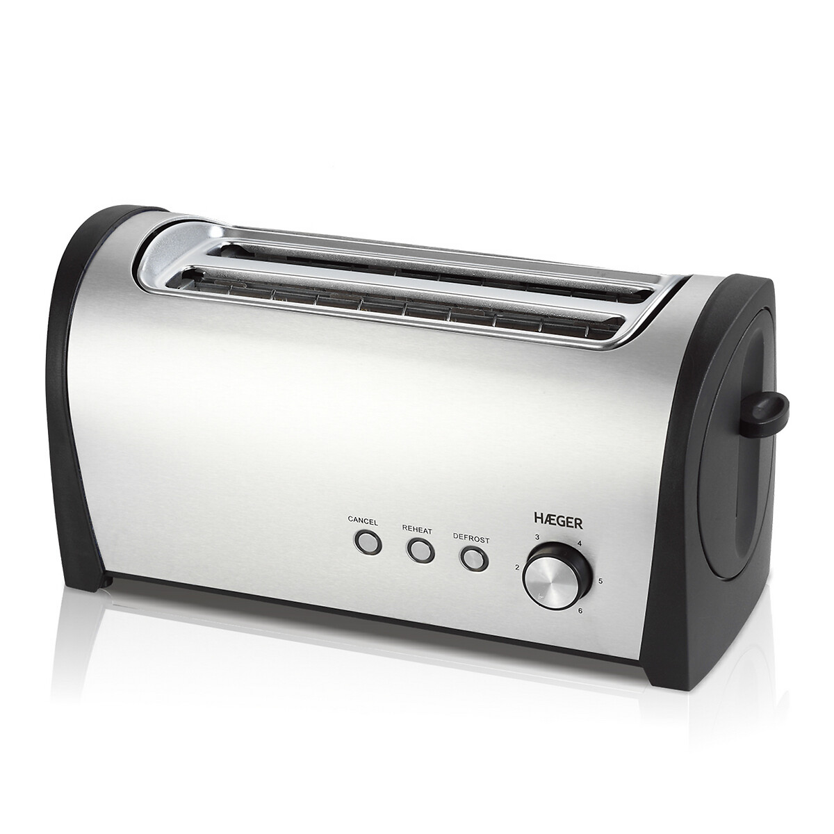 Torradeira HAEGER DESAYUNO PLUS, 1400W em Inox, da HAEGER inox, HAEGER