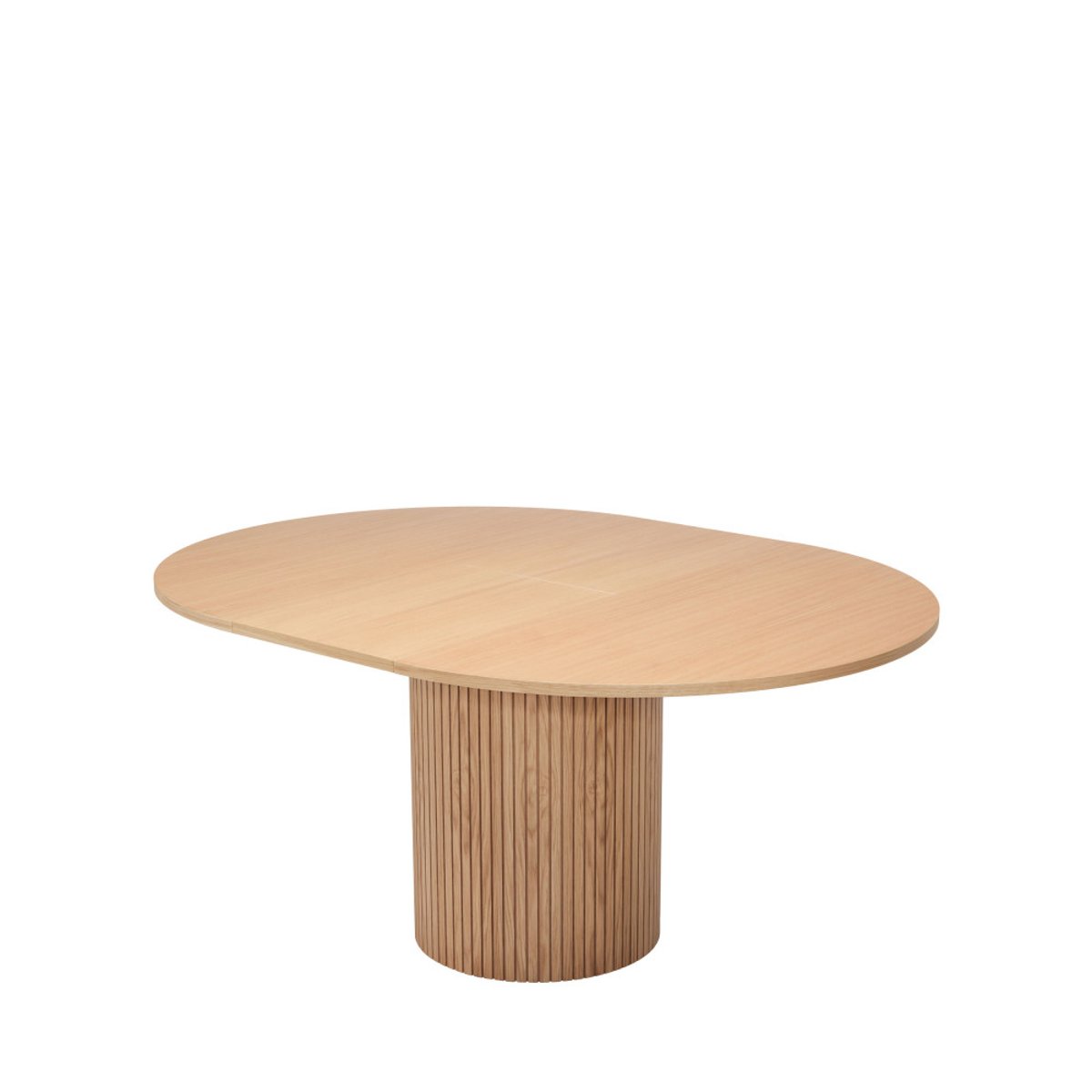 Table à manger extensible 4 à 6 personnes en bois  120-160x120cm- TOSCANA bois clair, WOODMAN