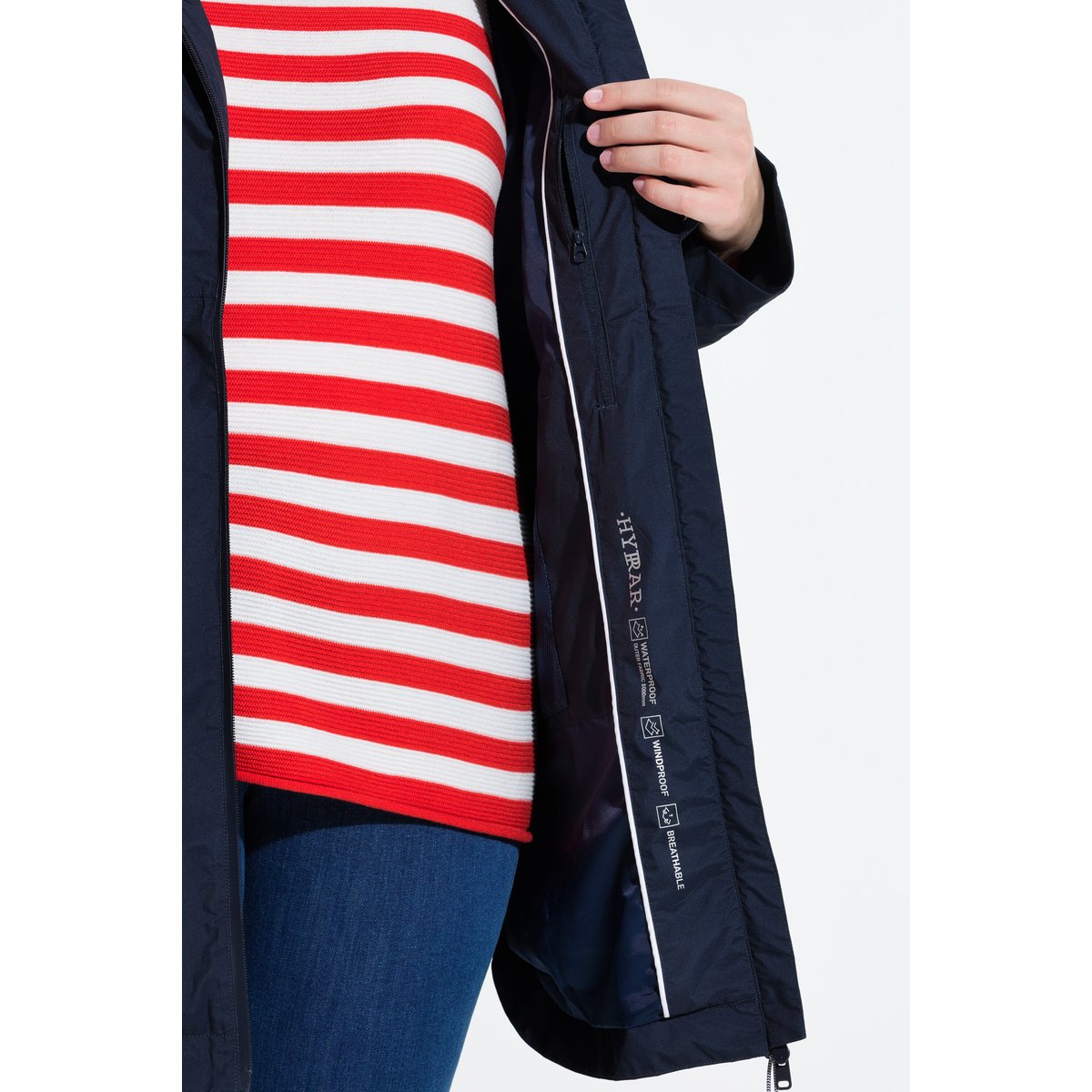 Veste technique HYPRAR à capuche marine, ULLA POPKEN