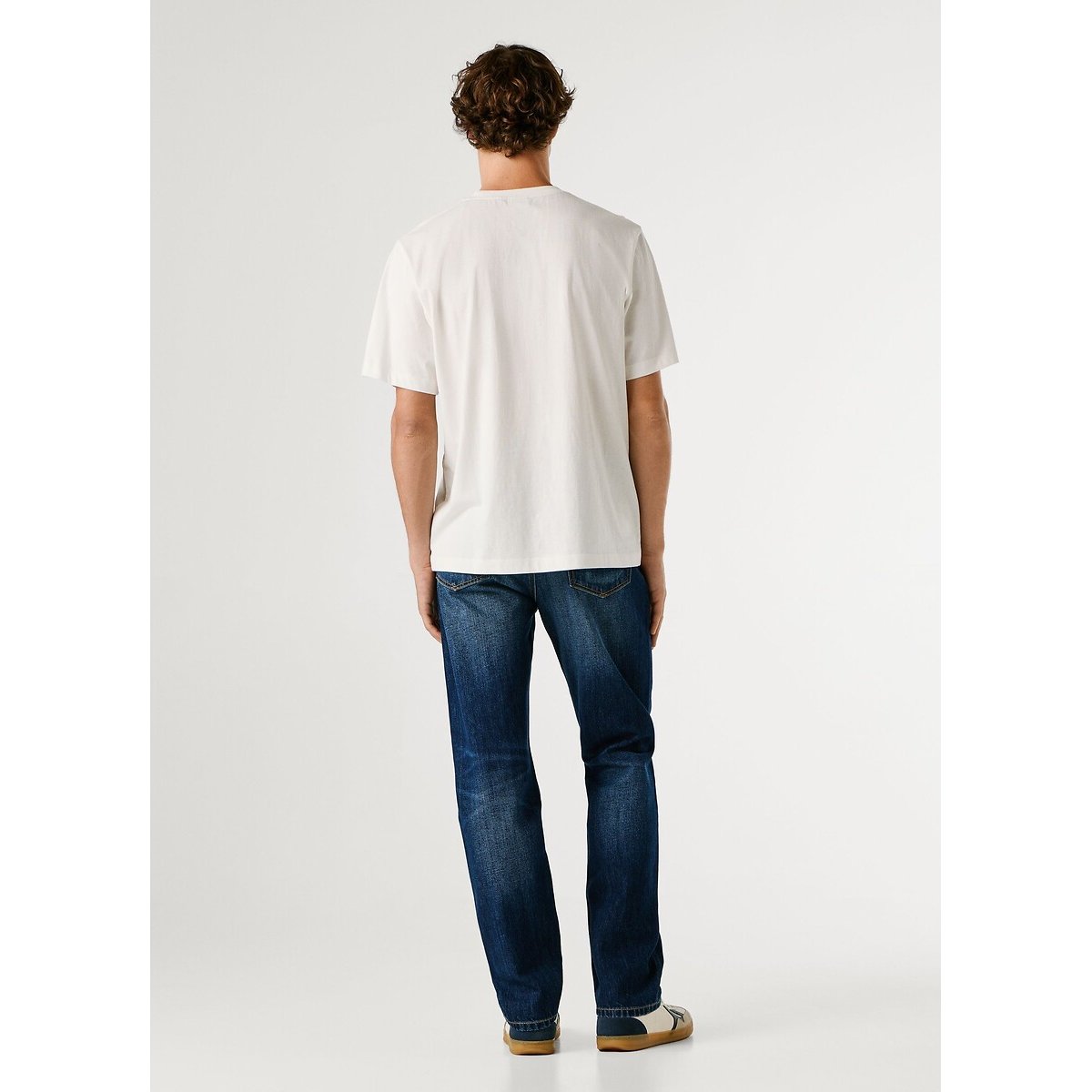 Griffin Logo T-Shirt with Short Sleeves white, PEPE JEANS