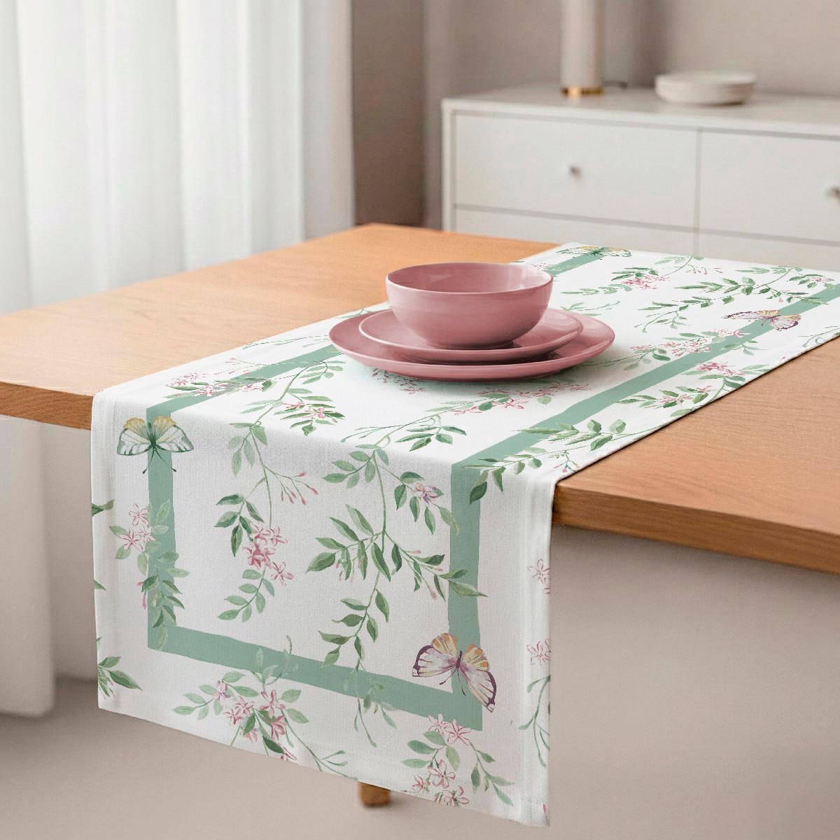 Chemin de table en coton Jazmines multicolor, NAF NAF HOME