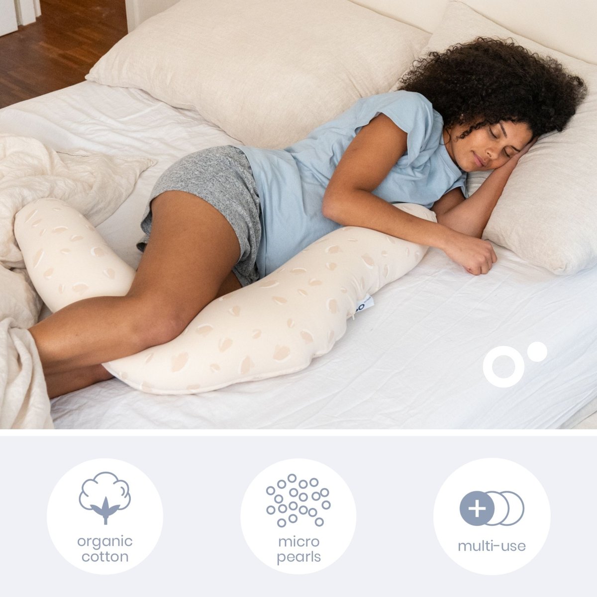 Coussin de grossesse 2 en 1 évolutif rose, BABYMOOV