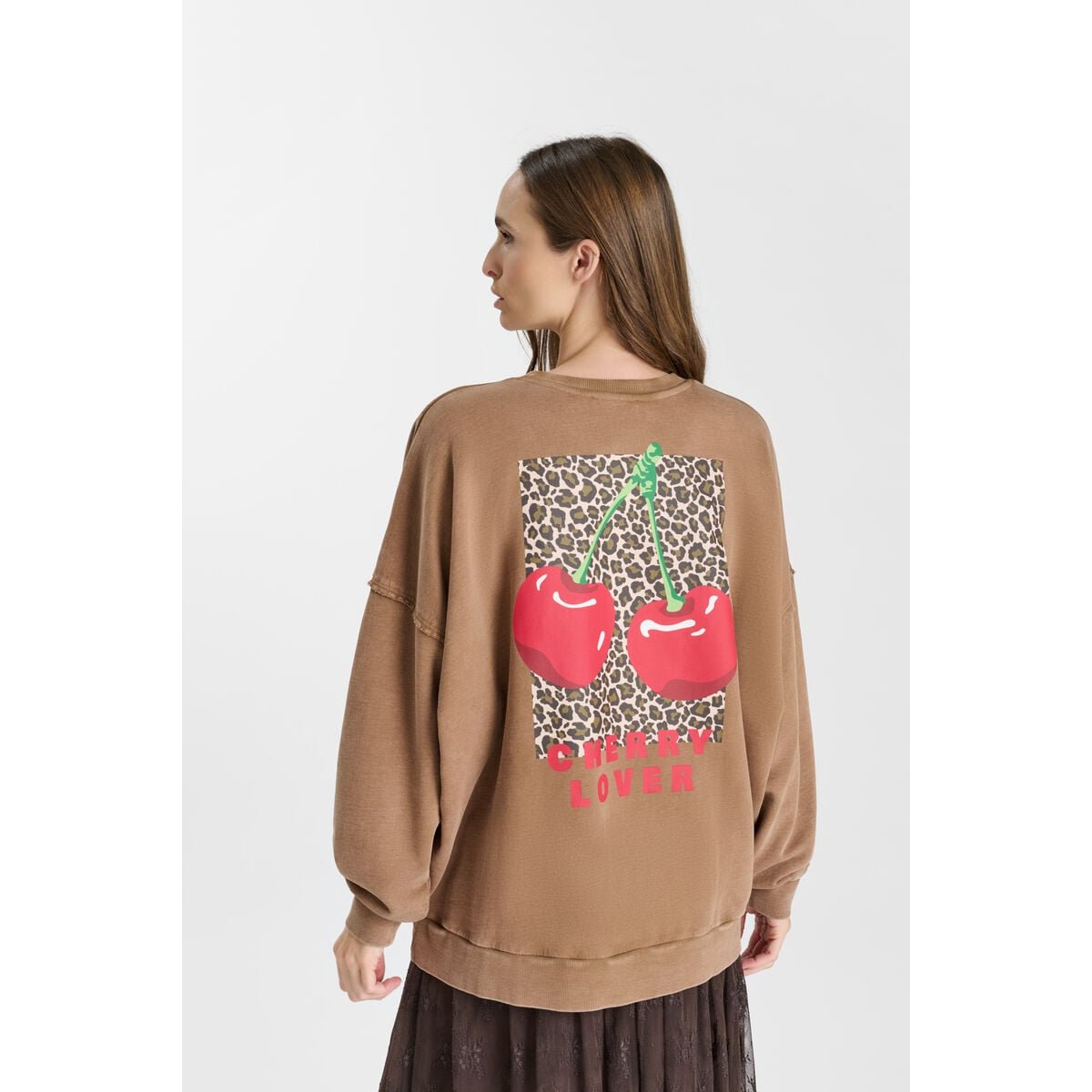 Sweat-Shirt MERY coffee, LE TEMPS DES CERISES