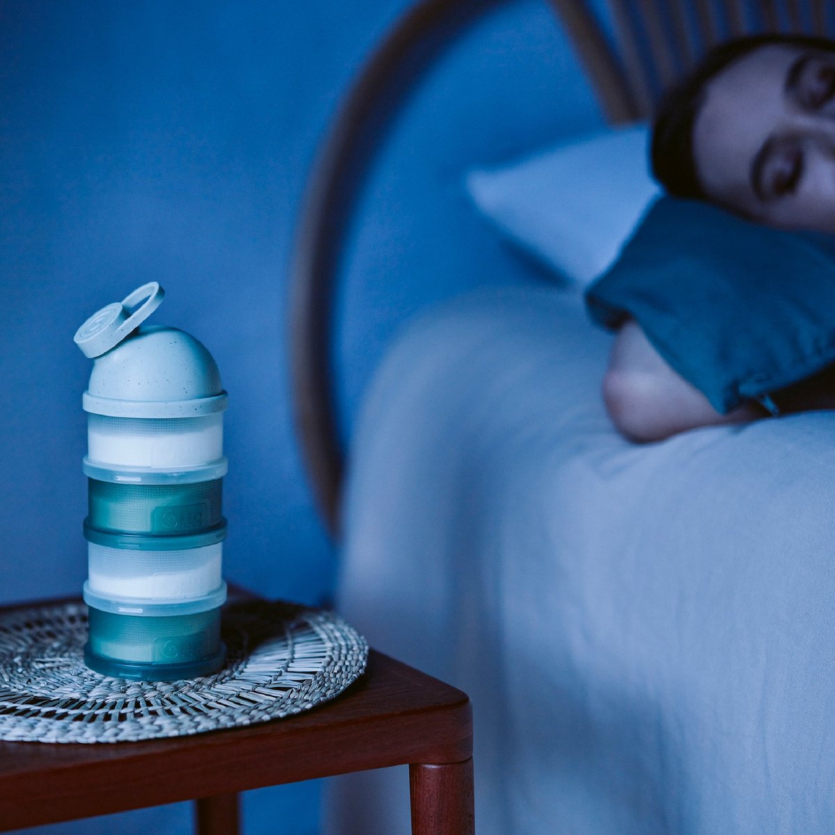 Boîte doseuse de lait ergonomique bébé vert, BABYMOOV