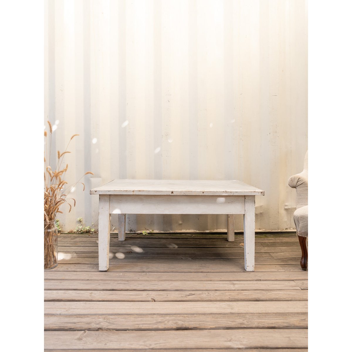 Table basse en bois gris Léonie N°1122 - Bon état gris, DEBONGOUT