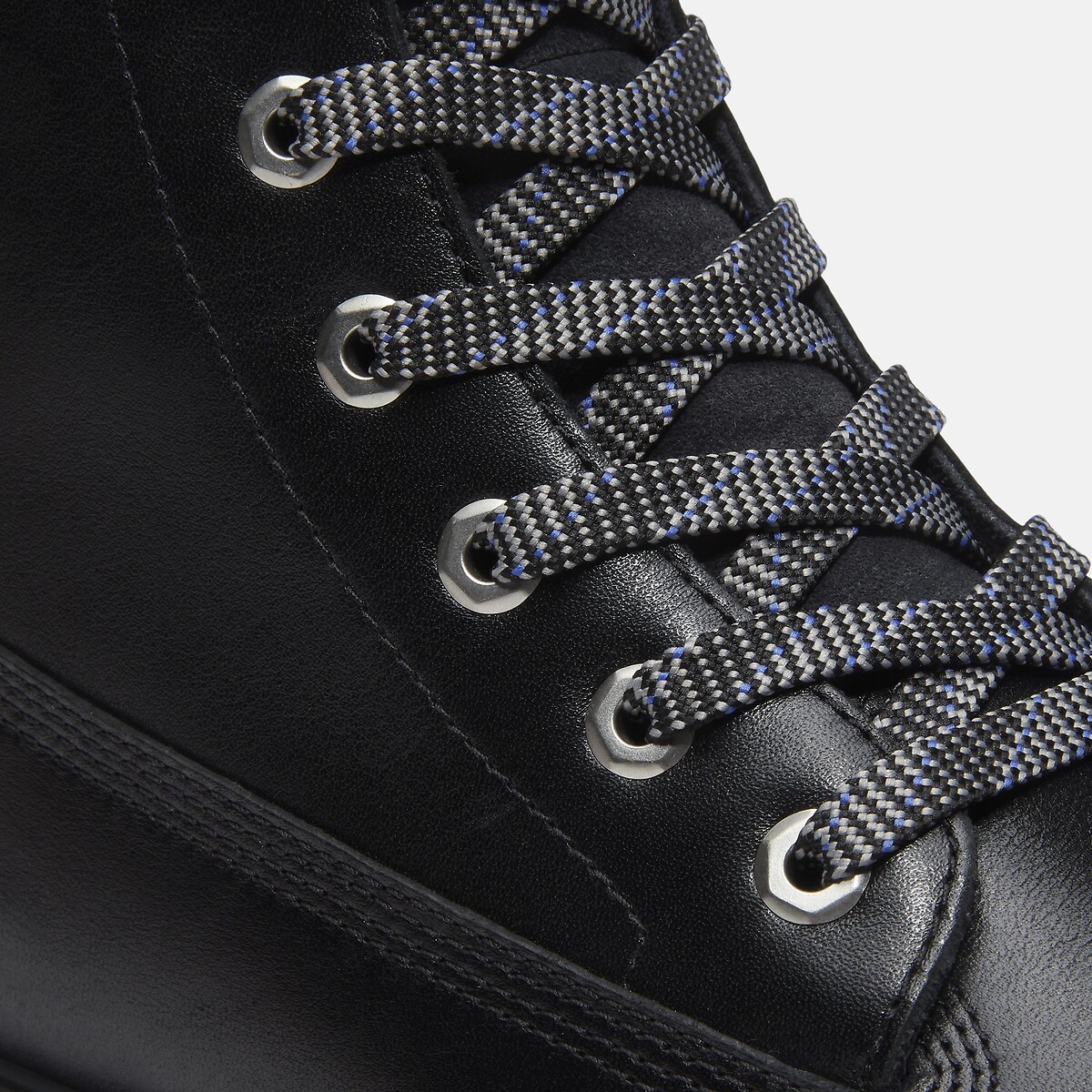 Schnürstiefeletten mit Keilabsatz aus Leder Stone Street Mid Lace schwarz, TIMBERLAND
