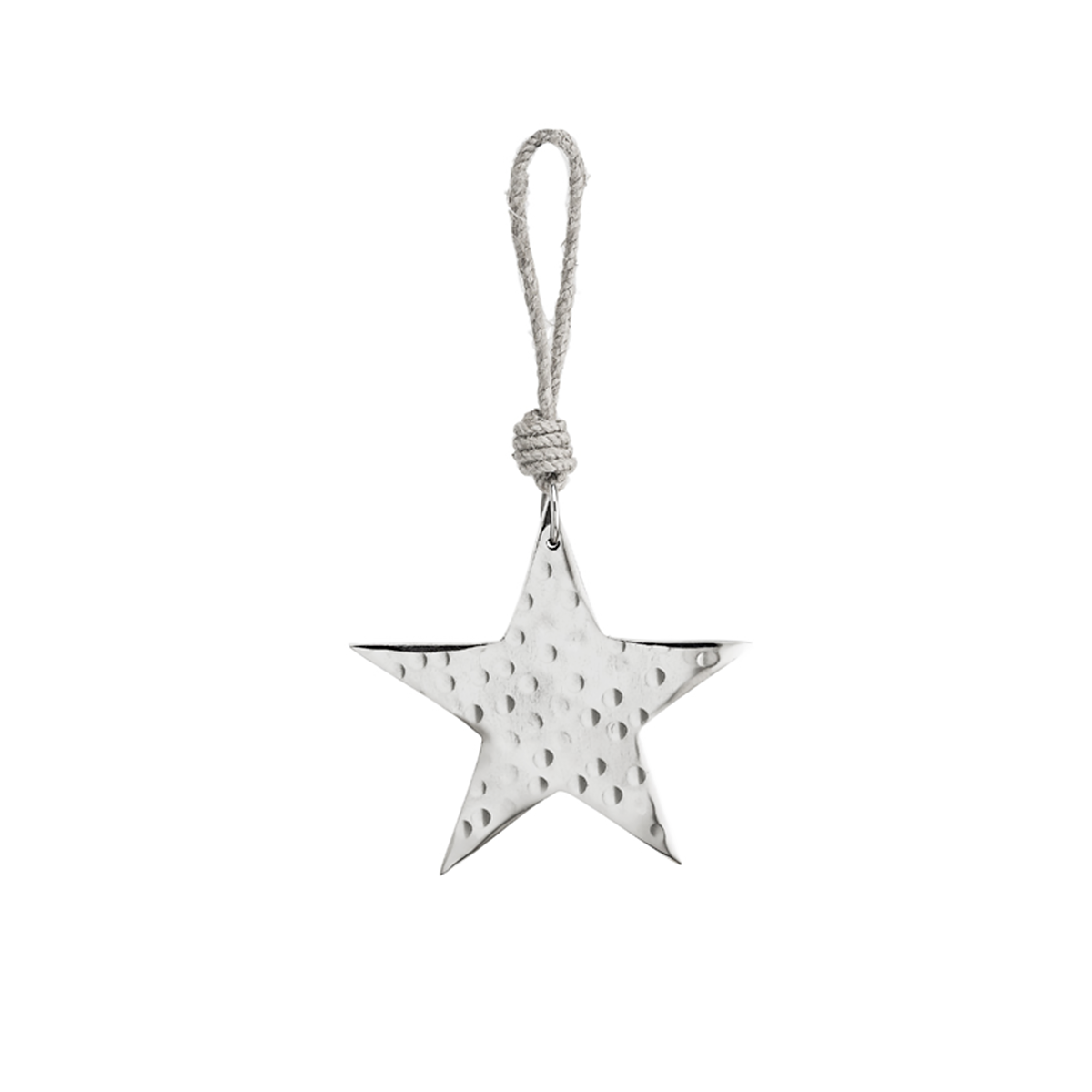 Suspension de noël décorative étoile en fer H10 argenté, SIA DECO