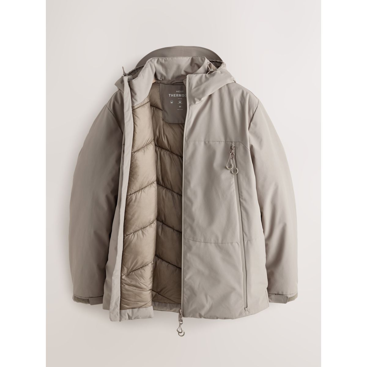 Veste matelassée thermogen déperlante grège, NEXT