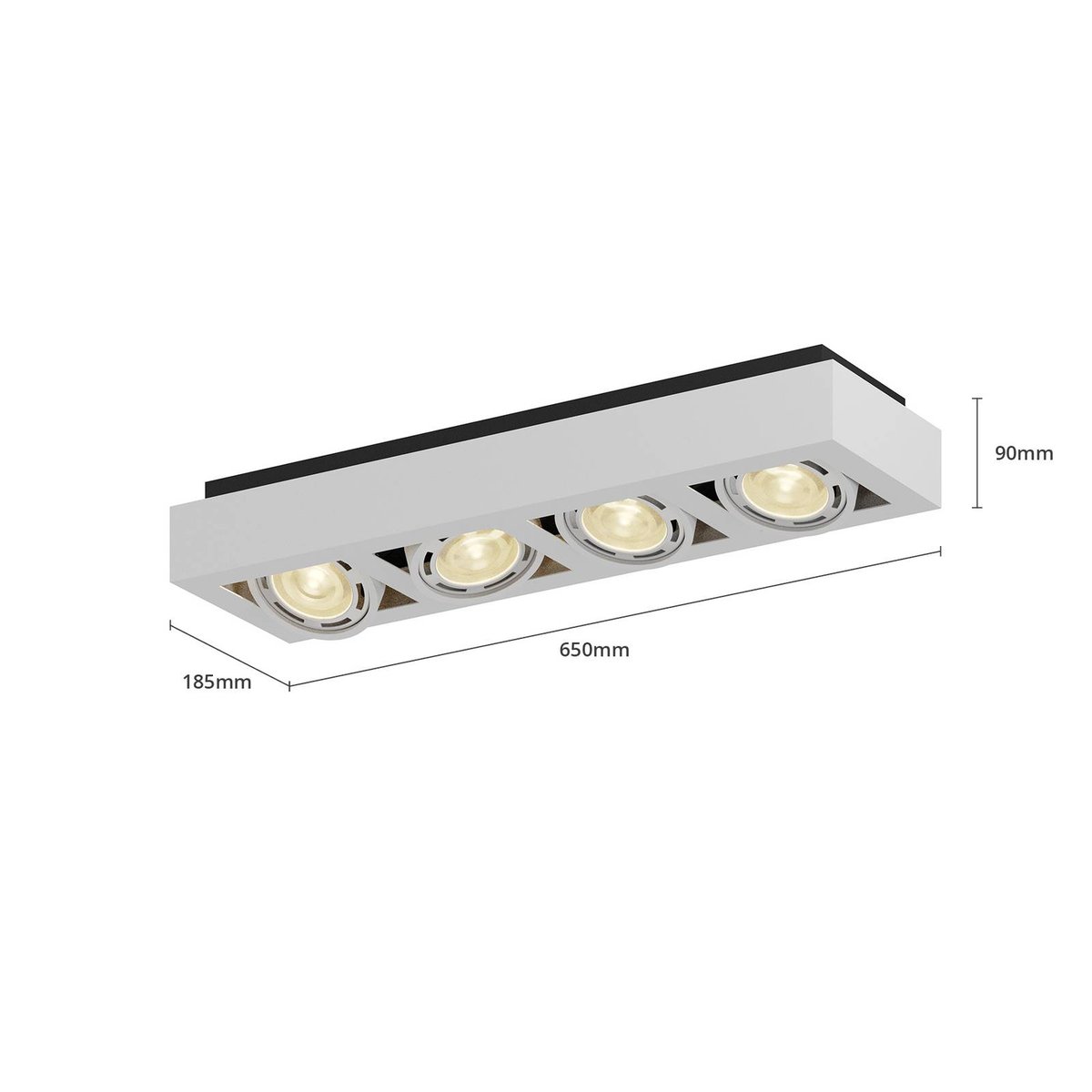Plafonnier en aluminium moderne, Ronka blanc, ARCCHIO