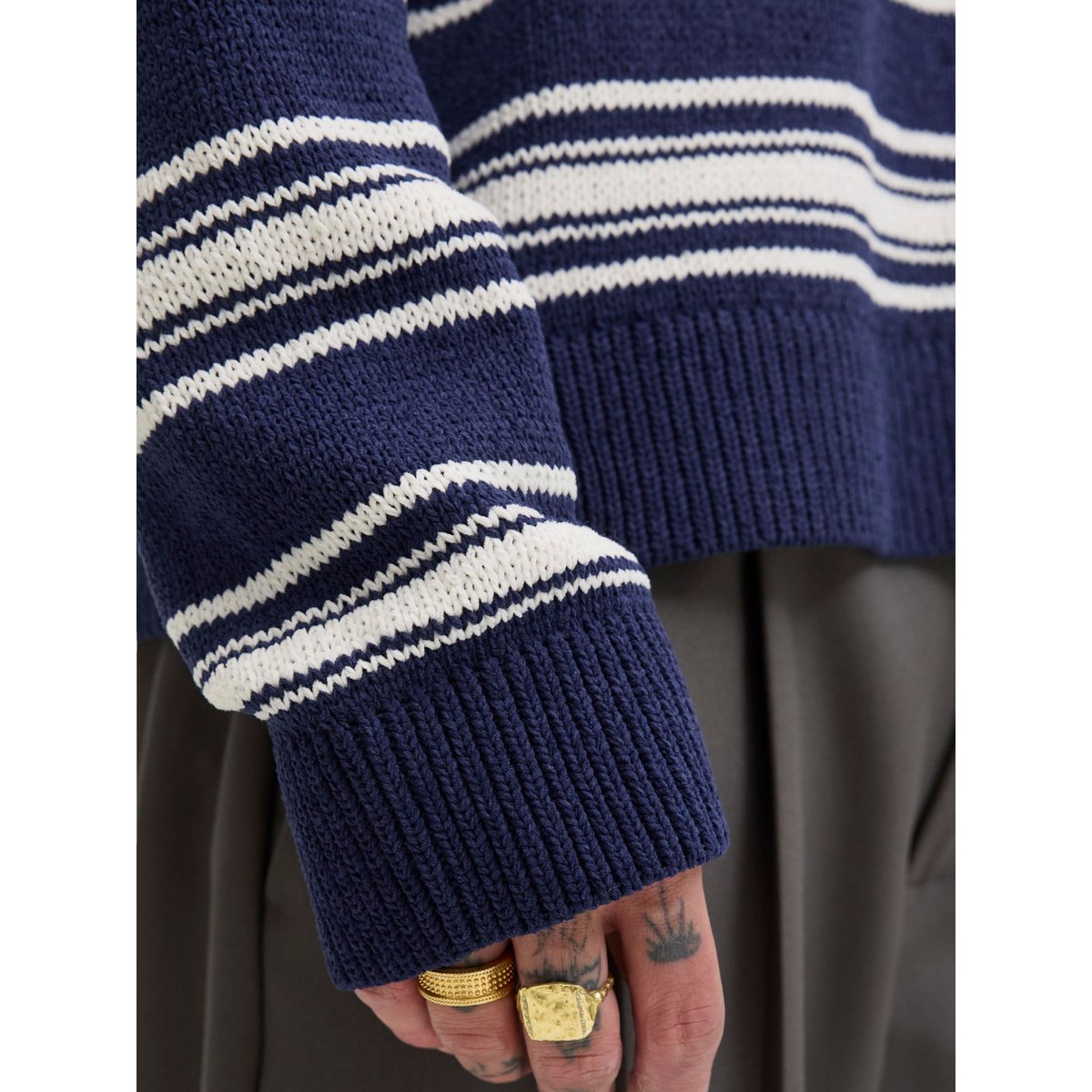 Polo Tricoté bleue - ocean cavern 1, JACK & JONES
