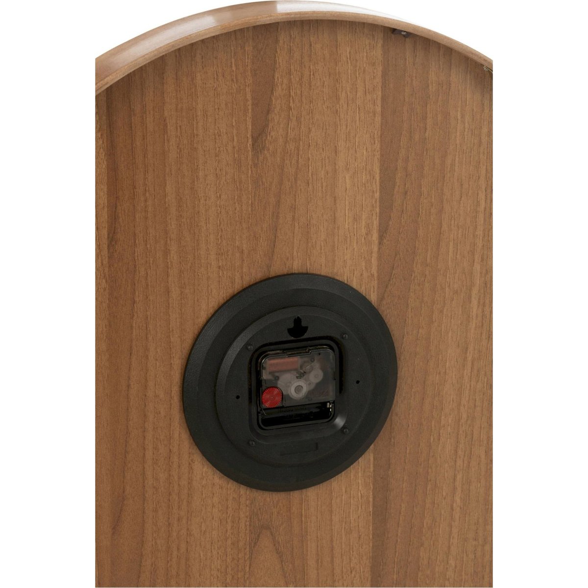 Horloge murale ronde en bois naturel foncé, RECOLLECTION