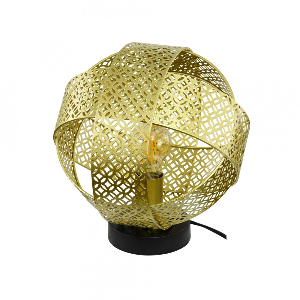 Lampe en métal, ALBEN noir et doré, C-CREATION