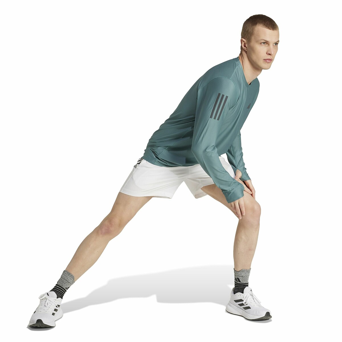 T-shirt manches longues de running vert, adidas Performance