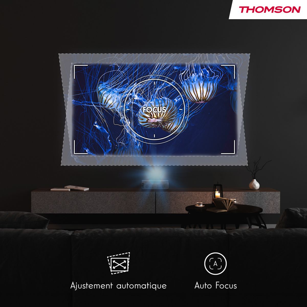 Vidéoprojecteur portable SIRIUS PG55B noir, THOMSON
