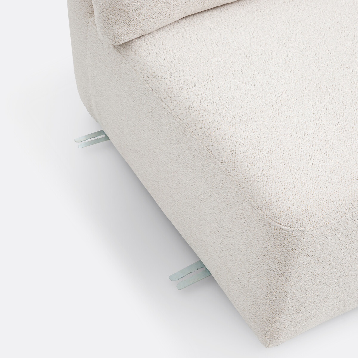 Modulare 2-Sitzer-Sitzbank aus Chenille meliert Monica ecru, LA REDOUTE INTERIEURS