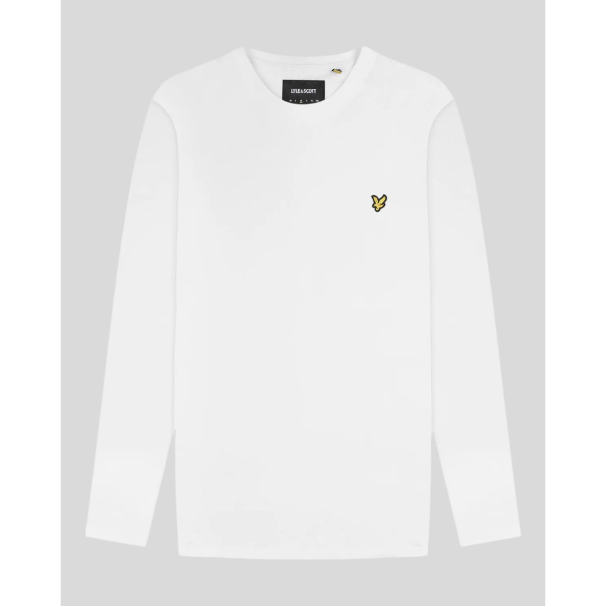 T-shirt manches longues en coton blanc, LYLE & SCOTT