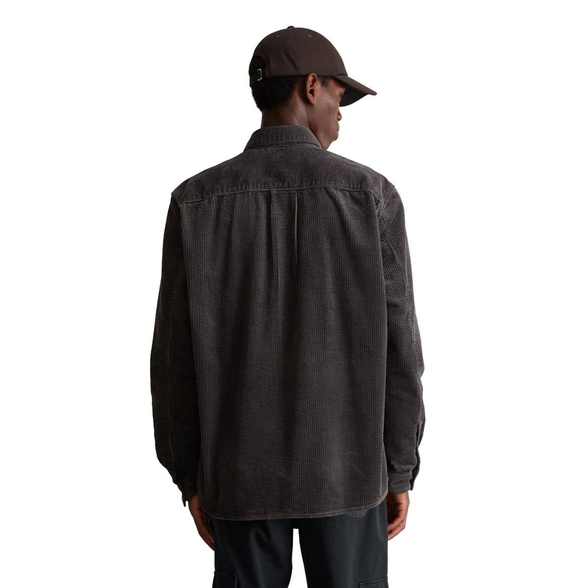 Chemise en velours côtelé, coupe classique en pur coton biologique gris, MARC O’POLO DENIM