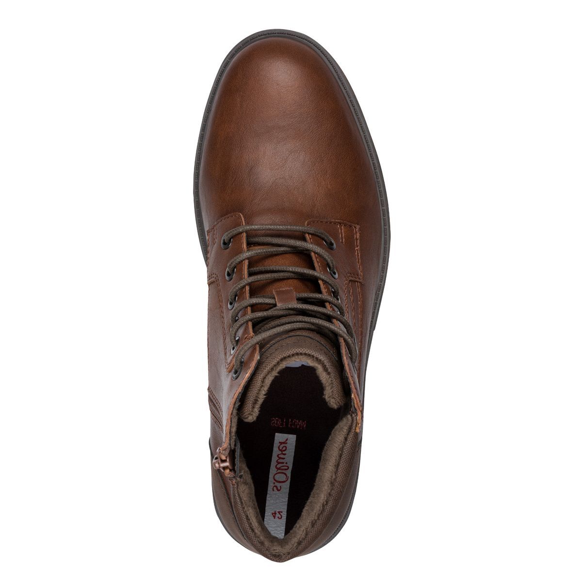 Bottine homme marron antilope combiné, S.OLIVER
