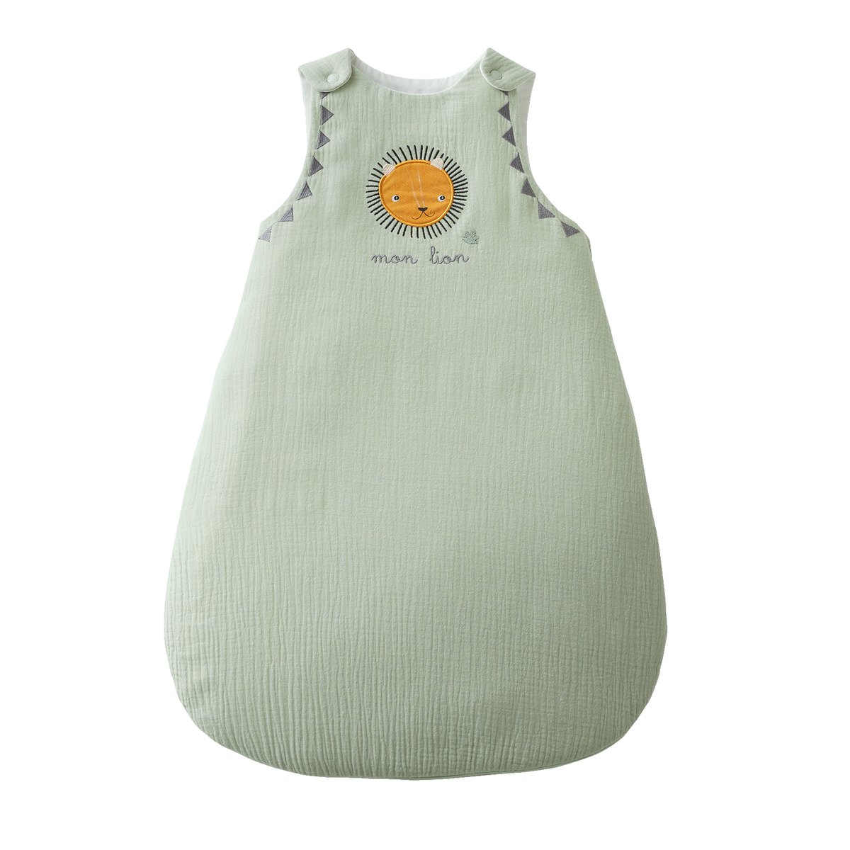 Gigoteuse sans manches en gaze de coton Mon Lion vert, VERTBAUDET