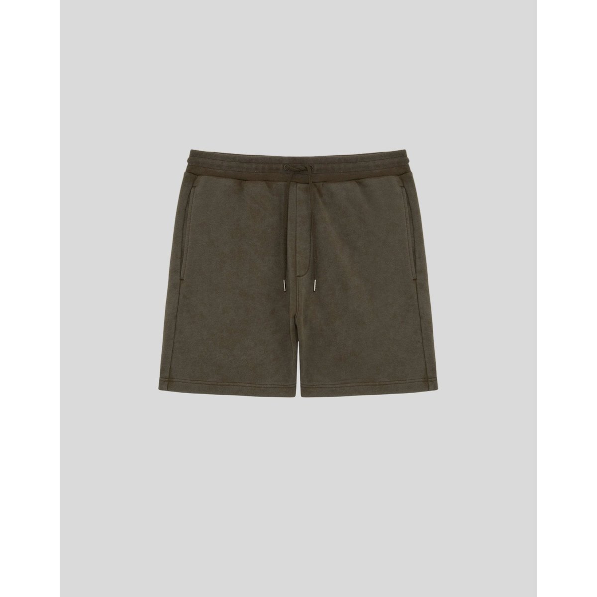 Short en molleton en coton délavé épais noir doux, LYLE & SCOTT