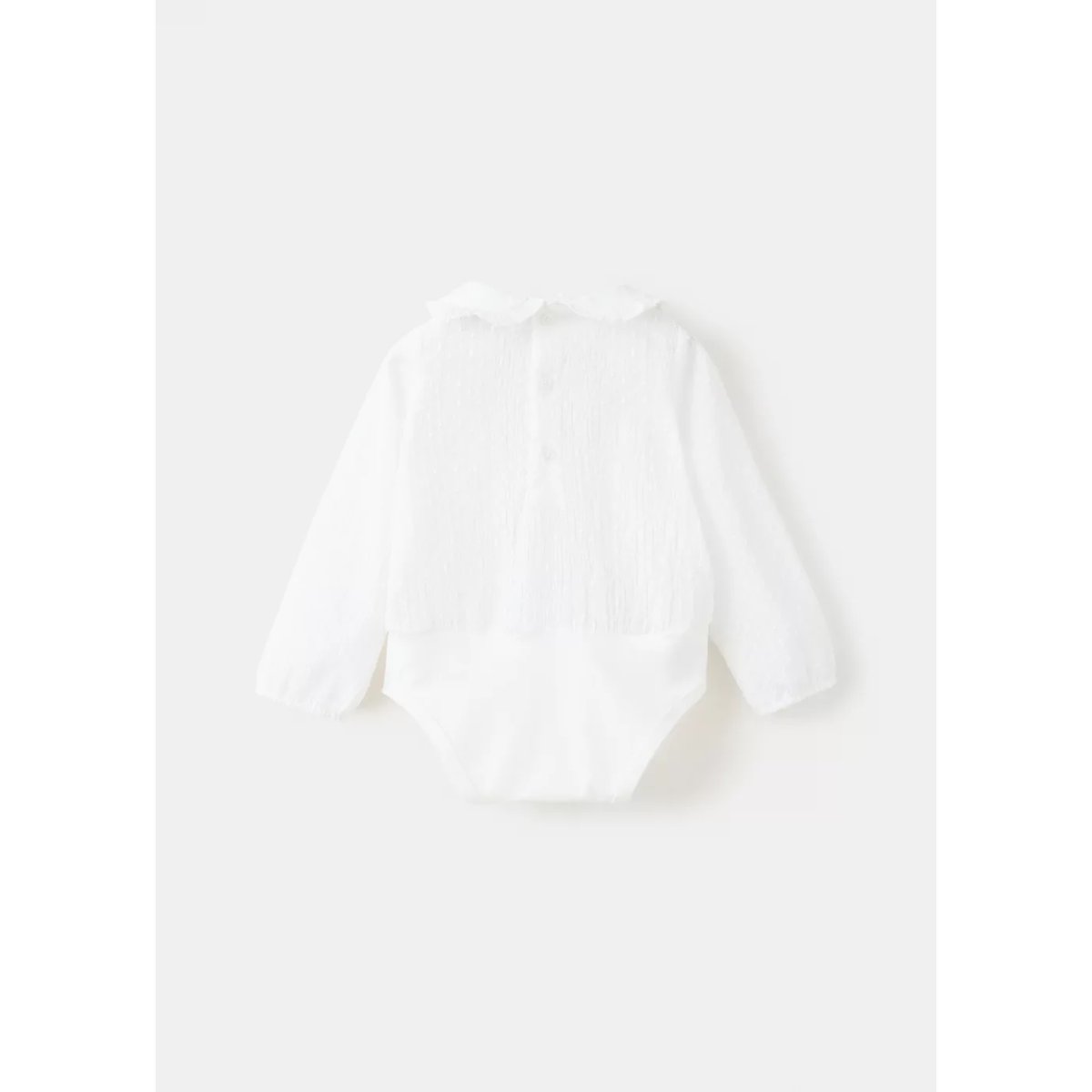 Blouse coton plumetis blanc cassé, MANGO BABY