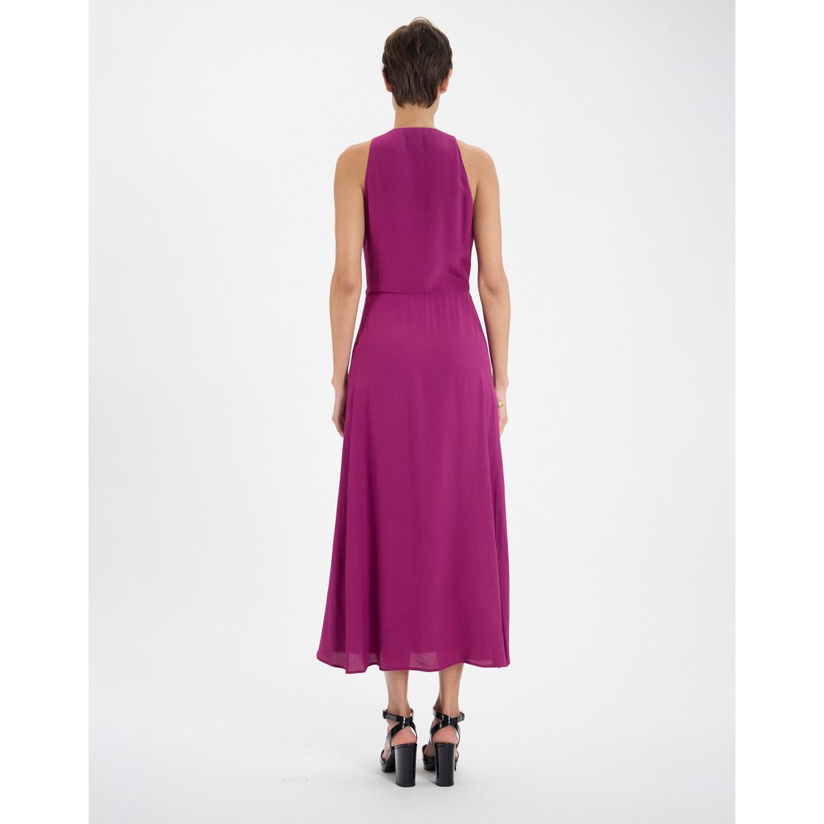 Robe Victorine en viscose mélangée violette purple, INES DE LA FRESSANGE PARIS