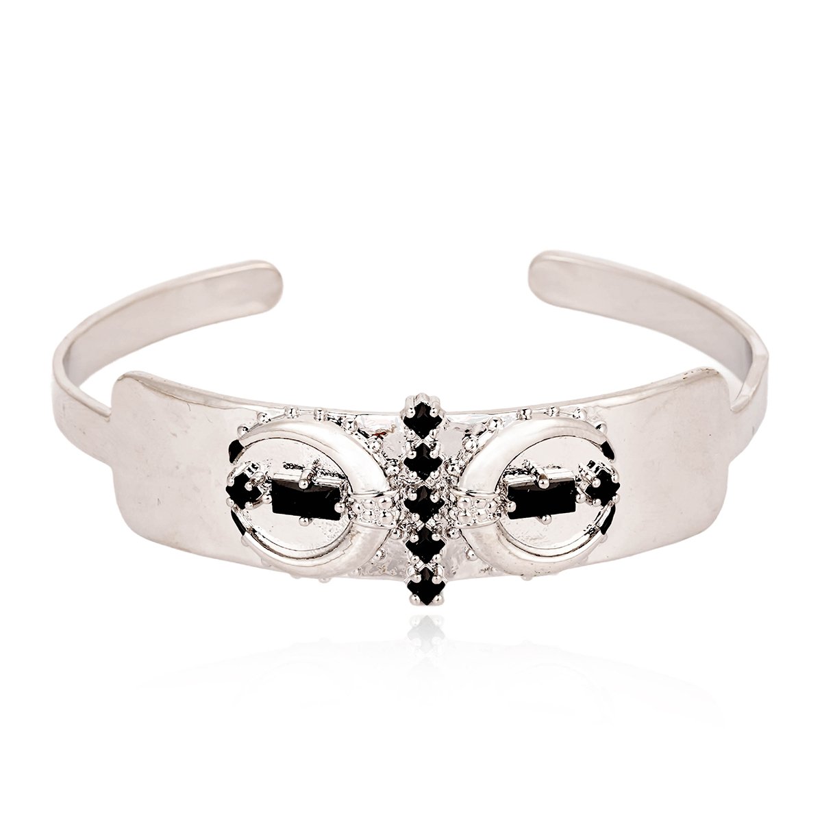 Bracelet jonc croissant de lune BLOY argenté, HIPANEMA