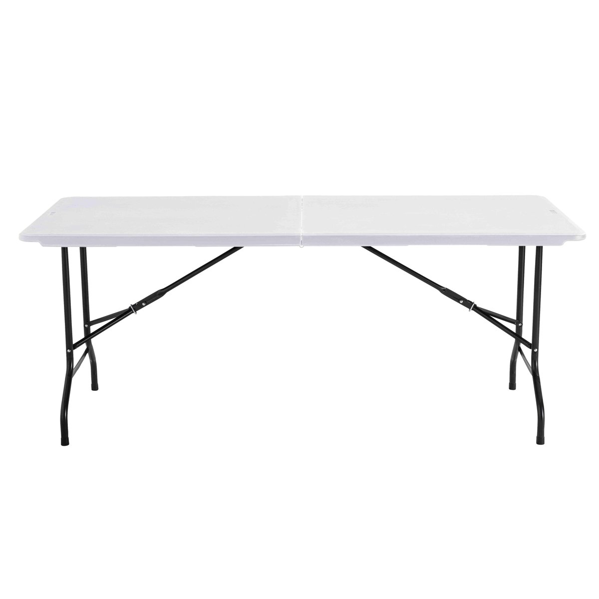 Table pliante de réception en PEHD 180 cm - 8 places blanc, OVIALA