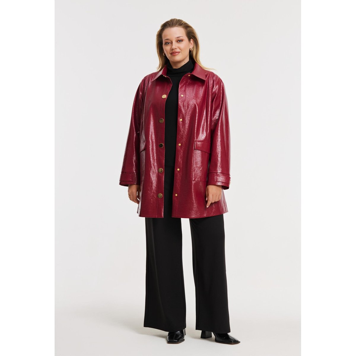 Jacket imprimée rouge foncé, YOEK