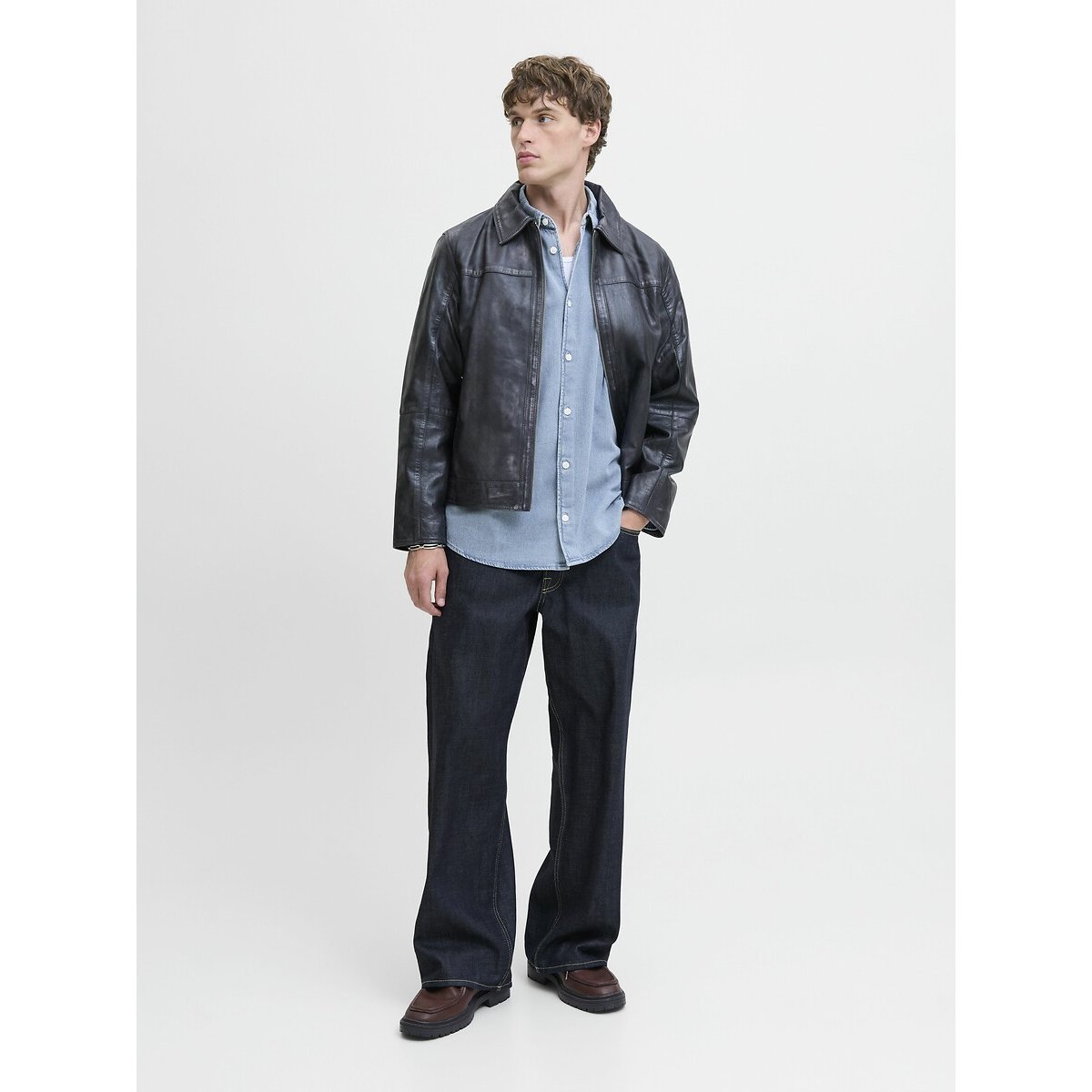 Chemise denim denim bleu clair, JACK & JONES