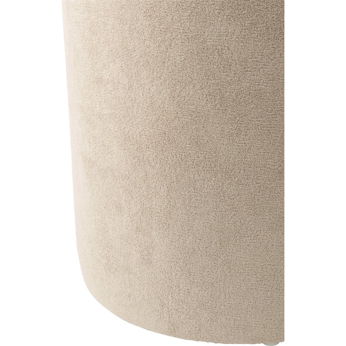 Pouf rond en tissu grège, RECOLLECTION