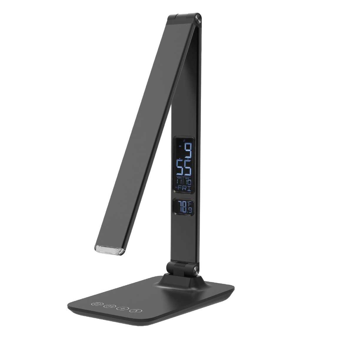 Lampe de bureau en aluminium et ABS, SANDRA noir, ALUMINOR