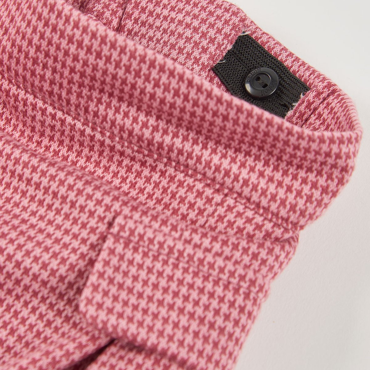 Jupe-short fille maille pied-de-poule bleu, BOBOLI