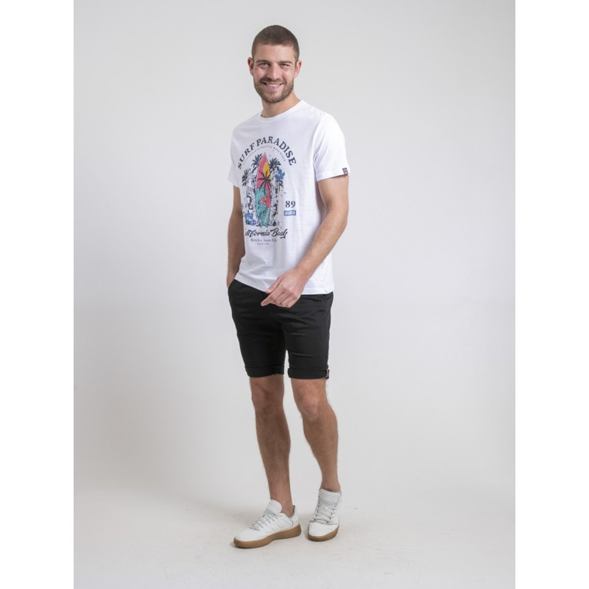 T-shirt Col Rond Pur Coton Noukiwi blanc, RITCHIE